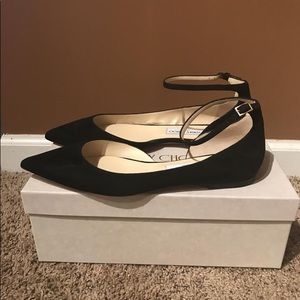 *Final Reduction* Jimmy Choo Black Suede Lucy Flat
